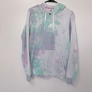 Adidas Tie-dye long sleeve hooded shirt